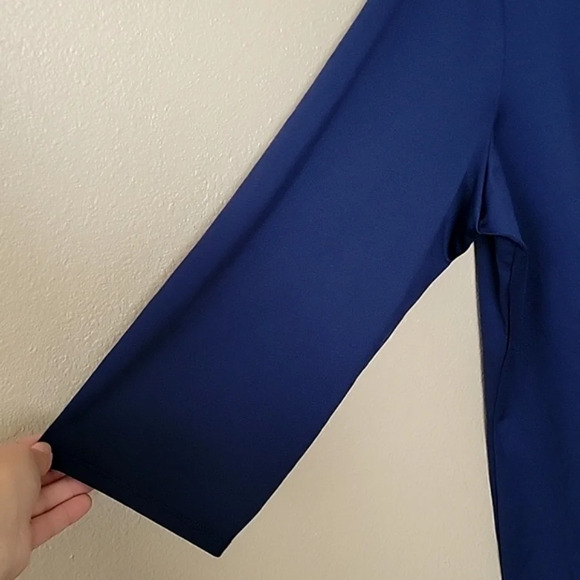 Chico's Blue Quarter-Zip Sweatshirt - Picture 4 of 8